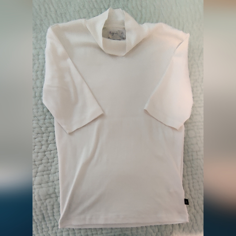 Agnes B White Cotton Blouse